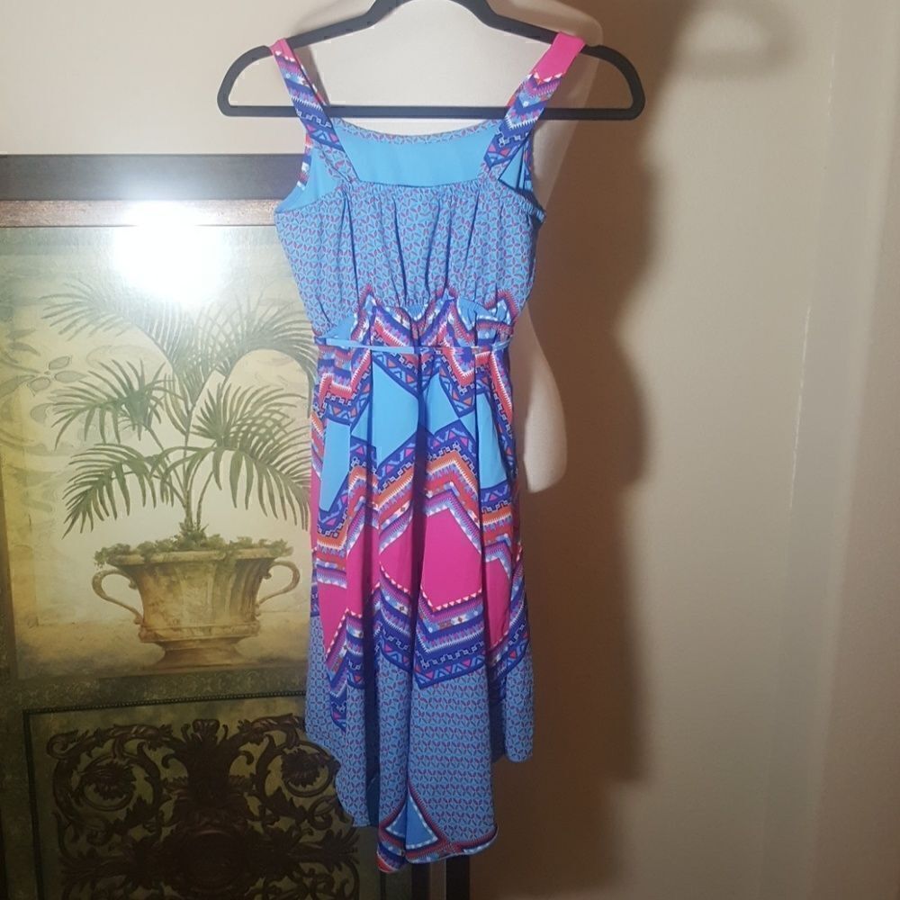 PAPER DOLL Blue High/Low Sundress - Size 10‎ - Picture 3 of 4